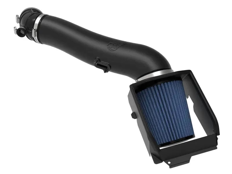 Black rapid induction cold air intake with blue Pro 5R filter for Jeep Wrangler V6