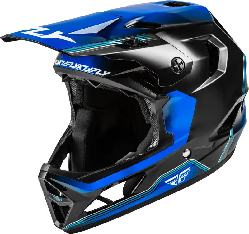 Rayce Repeat Bicycle Helmet Black/Blue Lg - FLY RACING