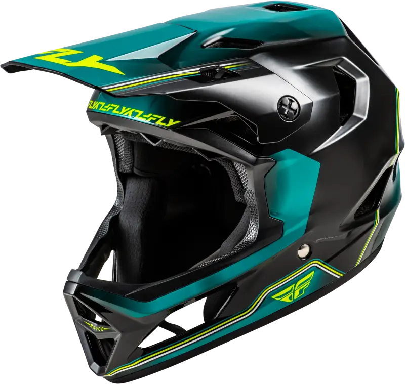 Rayce Repeat Bicycle Helmet Black/Teal/Hi Vis Xl - FLY RACING
