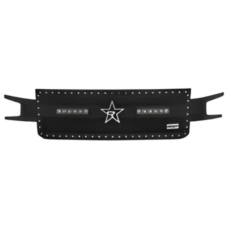 Black leather star patch wallet chain with rivets, silver hardware, Midnight Edition Sin