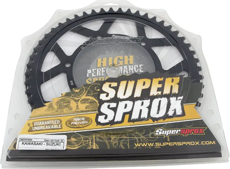 Rear Sprocket Aluminum 52t 520 Blk Kaw/Suz