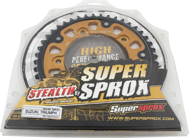 Rear Stealth Sprocket Alu/Stl 44t 530 Gld Tri