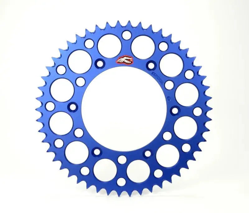 Renthal 02-23 Yamaha YZ 125/ 250/F/X/ YZ450F Rear Grooved Sprocket - Blue 520-49P Teeth - Drivetrain