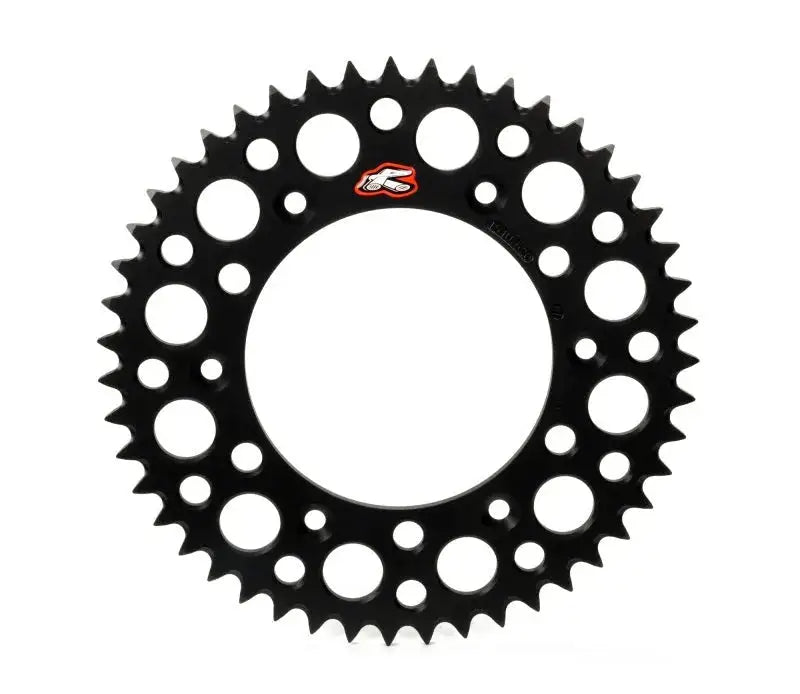 Renthal 20-24 Husq TC250/TX350/FC450/KTM 250-450 SX/XC/SX-F Rear Grvd Sprocket - Blk 520-48P Teeth - Drivetrain