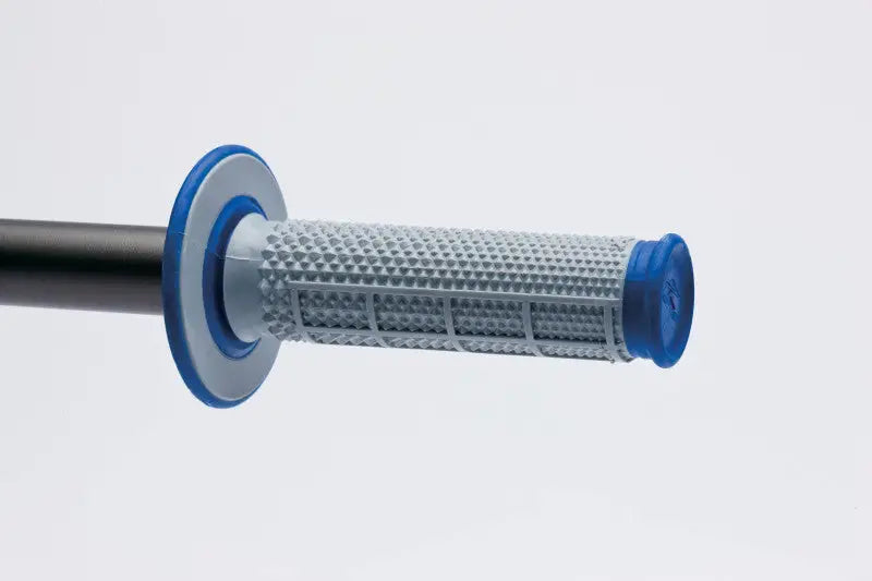 Renthal MX Dual Compound Grips Tapered 1/2 Waffle - Grey/ Blue - G162