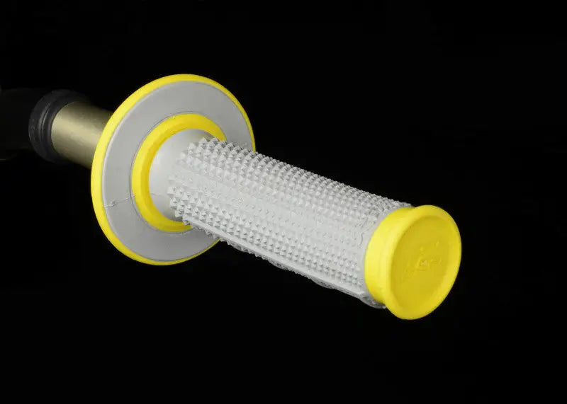 Renthal MX Dual Compound Grips Tapered 1/2 Waffle - Grey/ Yellow - G194