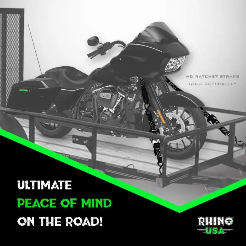 Rhino USA Soft Loops Motorcycle Tie-Down Set 4-Pack Black - Rhino USA
