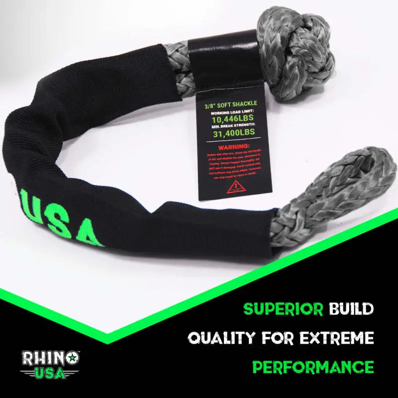 Rhino USA Synthetic Soft Shackle Gray - Rhino USA