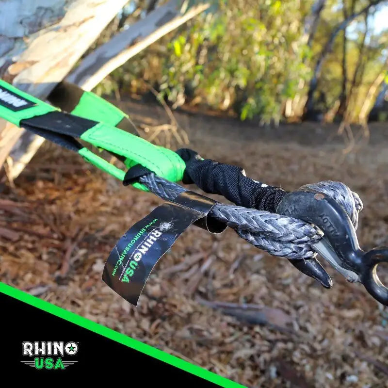 Rhino USA Synthetic Soft Shackles Green (2-Pack) - Rhino USA