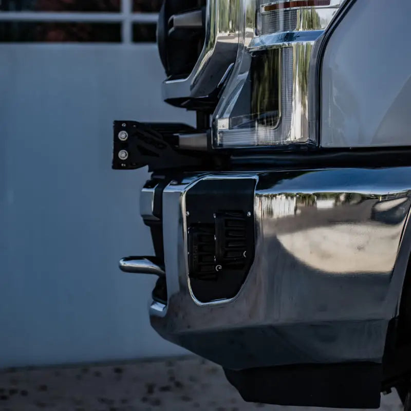 RIG Bumper Mount - RDS Series installed on 2020+ Ford Super Duty truck, featuring Rigid Industries' durable and sleek design.