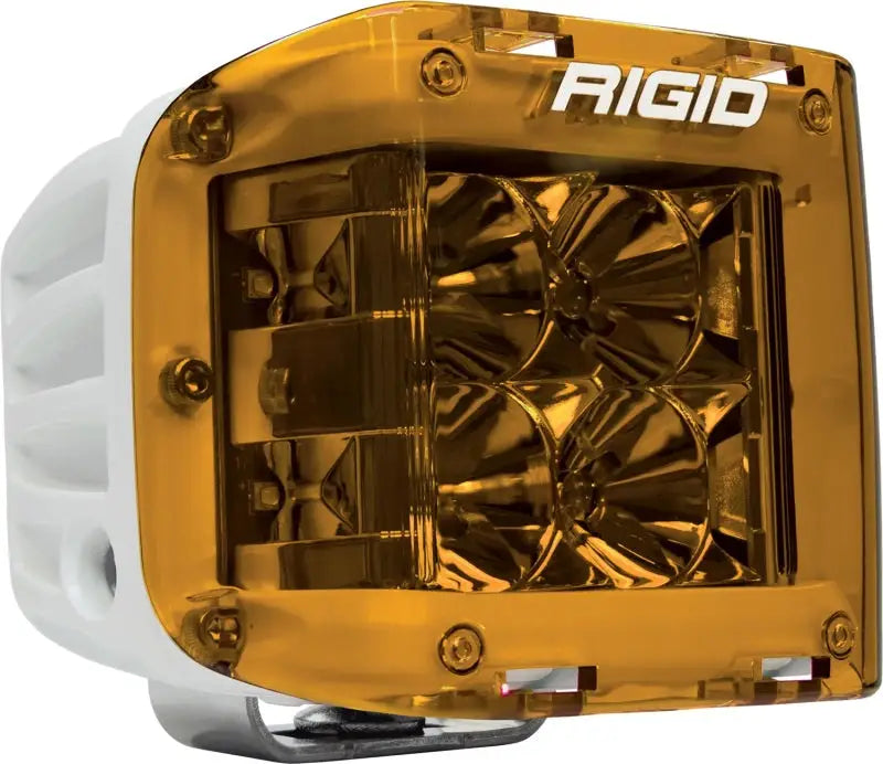 Rigid Industries D-SS Series Amber Cover, durable polycarbonate light cover on vehicle accessory lighting, adds protection and style.