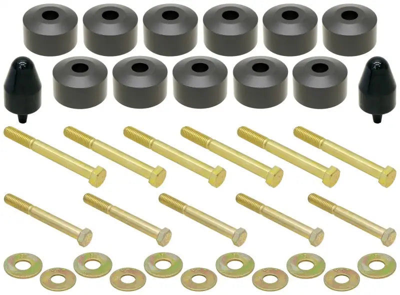 RockJock TJ/LJ/YJ Body Lift Kit 1in w/ Hardware - Truck & Automotive