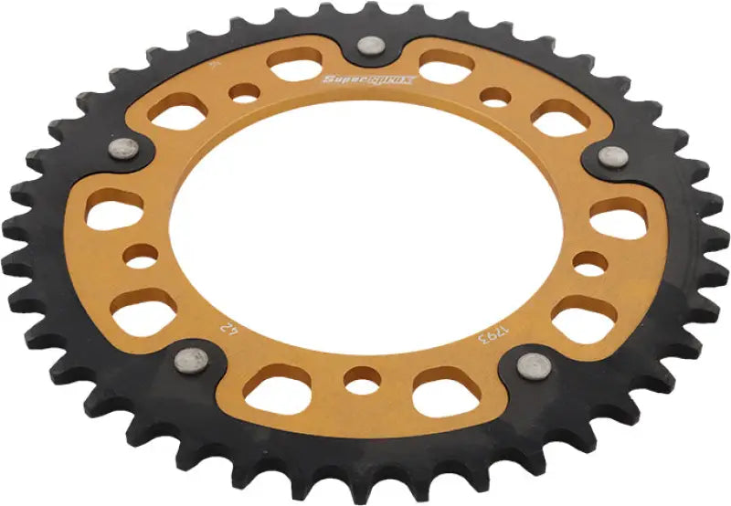 RST-1793-42-GLD Rear Stealth Sprocket Alu/Stl 42t 520 Gld Hay/Suz/Tri