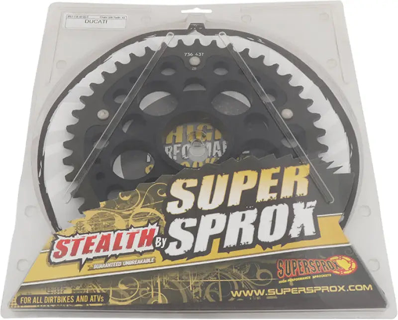 RST-736-43-BLK Rear Stealth Sprocket Alu/Stl 43t 520 Blk Duc