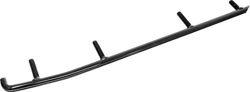 Black metal snowmobile ski runner with four studs for durable standard wear bar use