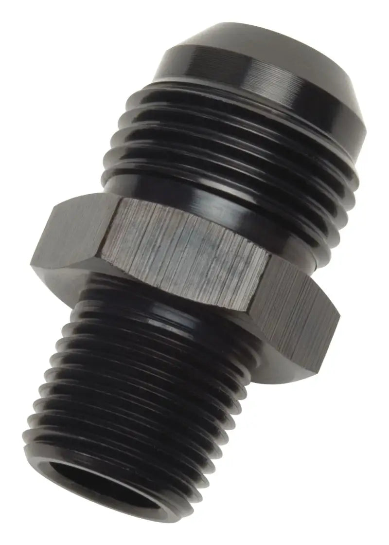 Russell Performance -4 AN to 1/4in NPT Straight Flare to Pipe (Black) - 660433
