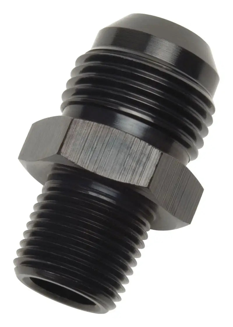 Russell Performance -4 AN to 1/4in NPT Straight Flare to Pipe (Black) - 660433
