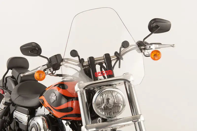 S-06-C S 06 Spitfire W/S Clear W/Black Hardware 7/8’’ & 1’’ - S-06 Windshield