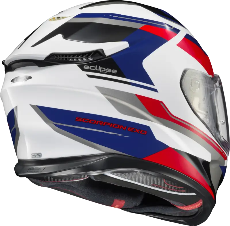 Exo Eclipse Full Face Helmet Lunar White/Red/Blue Sm - SCORPION EXO