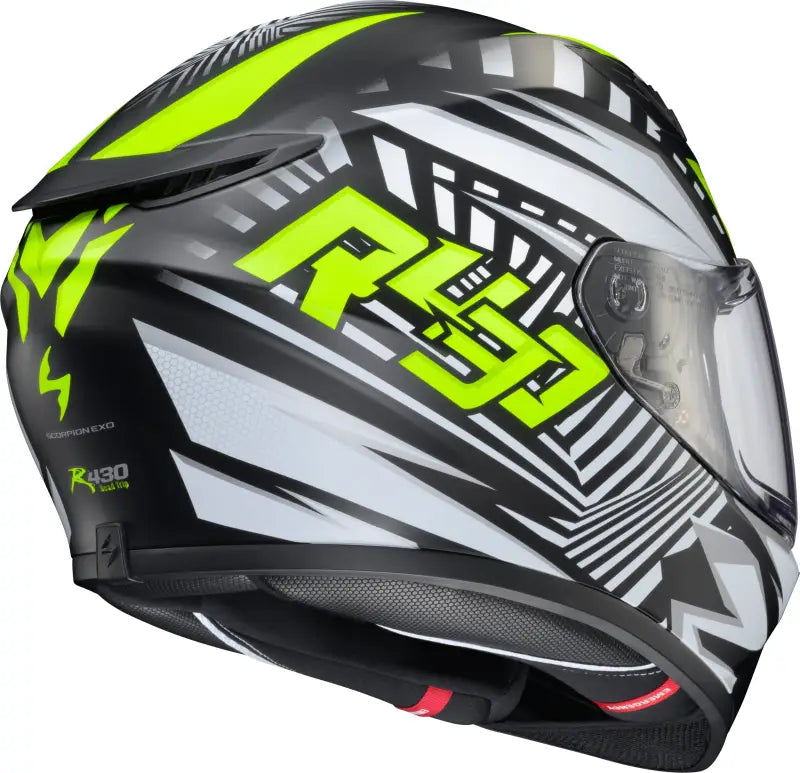 Exo R430 Full Face Helmet Head Trip Hi Viz Md - SCORPION EXO