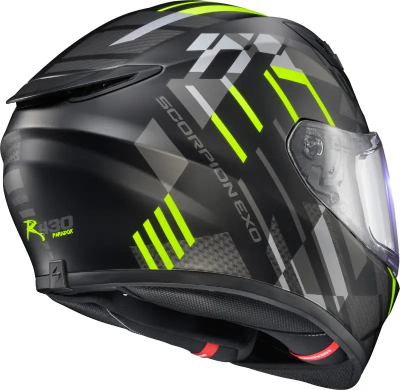Exo R430 Full Face Helmet Paradox Hi Viz Md - SCORPION EXO