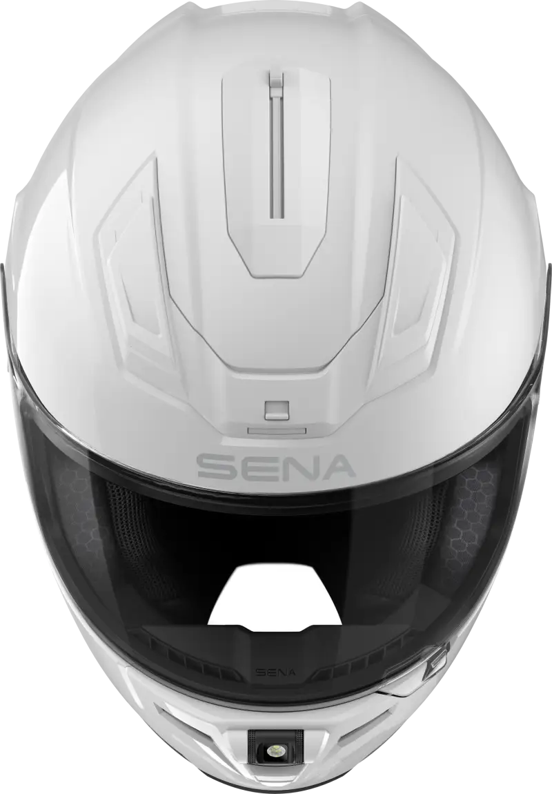 Phantom Ff Mesh Com Helmet Glossy White Md - SENA