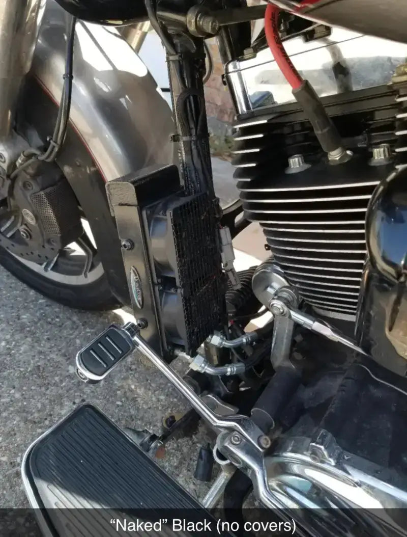 Side Mount Naked Oil Cooler Tc Touring `09 16 Blk