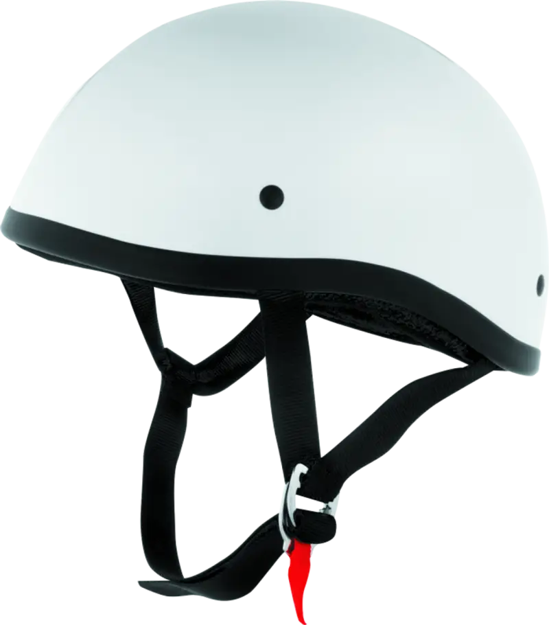 White Skid Lids Original Helmet Small with Black Trim for Style and Safety