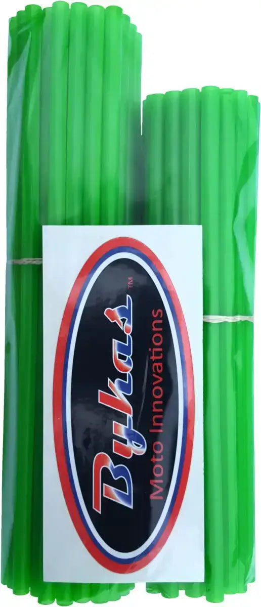 BYKAS Spoke Wraps Neon Green 72/Pk 21"/19" for Powersports