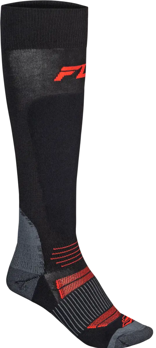 Snow Midweight Wool Sock Black Lg/Xl - FLY RACING