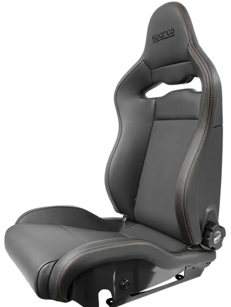 Sparco Seat SPX Special Edition Black/Red w/ Gloss Carbon Shell - Right - 00974ZGLNRRSDX