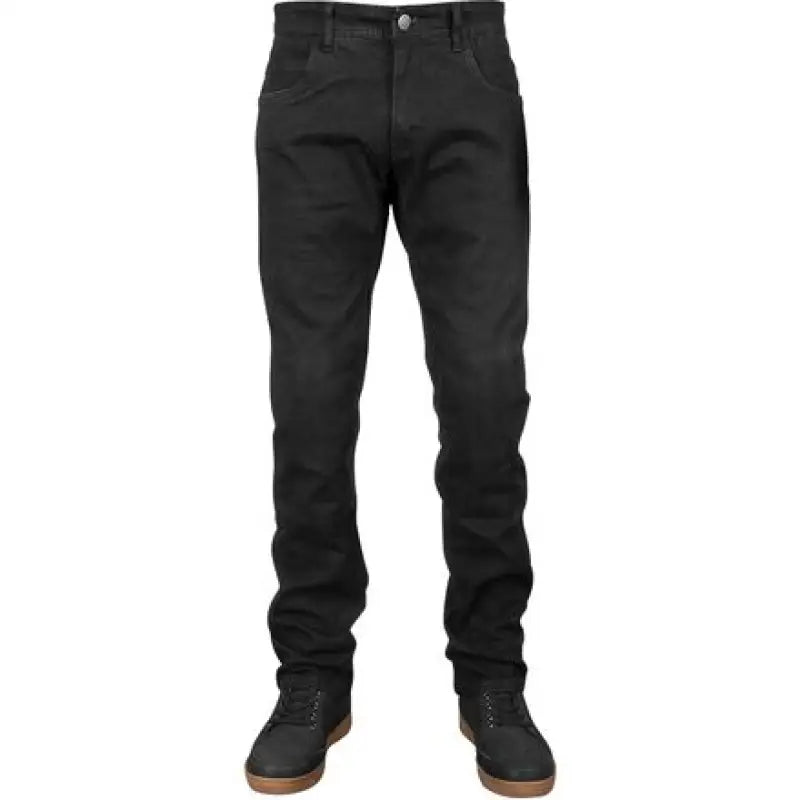 Black speed and strength true grit denim pant with shoes for a tough look