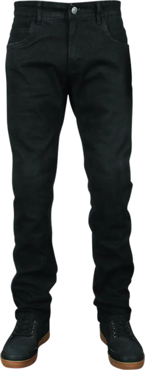 Black denim jeans with boots from Speed and Strength True Grit Grit Denim Pant