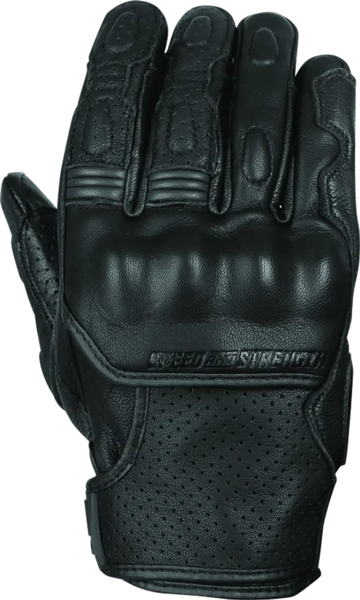 Speed and Strength Twist of Fate Leather Gloves Black/Red - 2XL - 892324 - Safety
