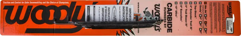 Woody’s Slim Jim Dooly carbide ski runner with installation instructions for Jim Dooly skis