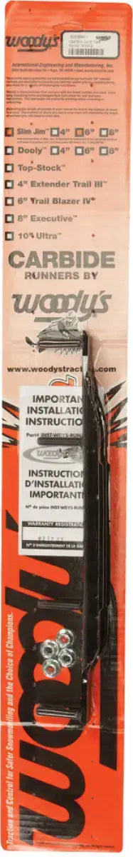 Packaged carbide runners for snowmobiles on SS6-9500 Slim Jim Dooly original dooly™ for snowmobile and RV parts & accessories