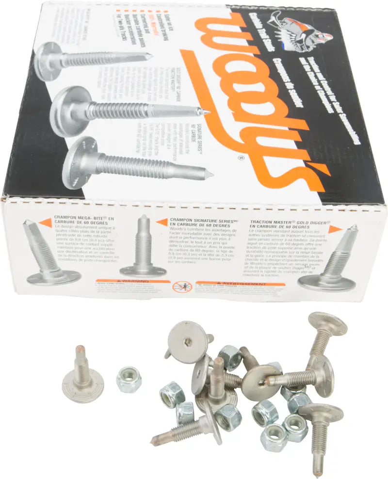Box of SSP-1005-C Signature Series Trail Snowmobile Track Studs and Nuts