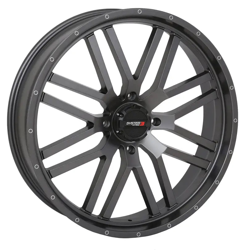 St3 Wheel 22x7 4 + 2.5 ( + 10mm) 4/137 Matte Gunmetal Grey - Powersports