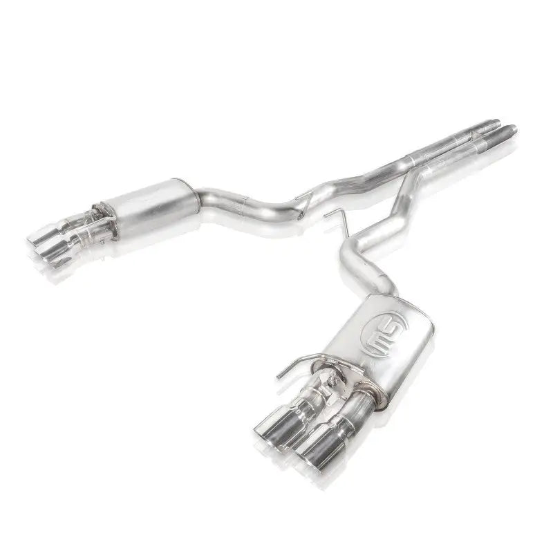 Stainless Works 2018+ Ford Mustang GT 3in Redline Series Catback H-Pipe w/Active Valves & Quad Tips - M18CBHFCV