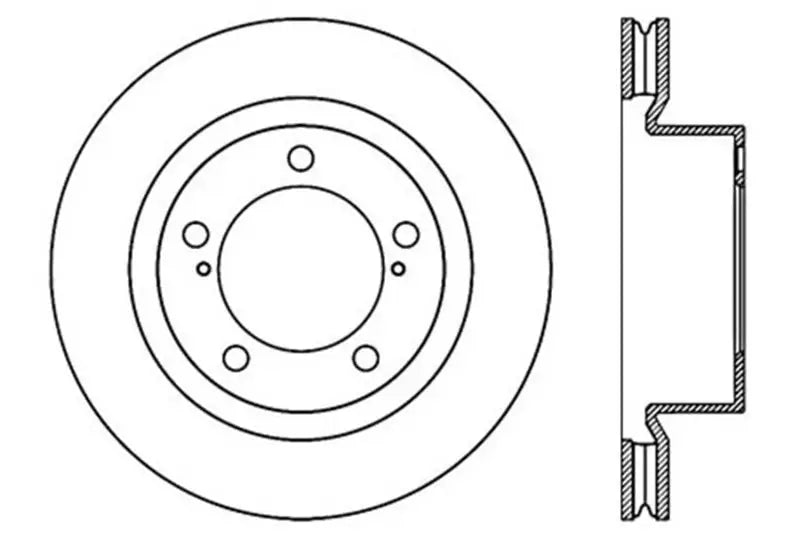 Stoptech 08-11/13-18 Toyota Land Cruiser Front Premium High Carbon Cryo Brake Rotor
