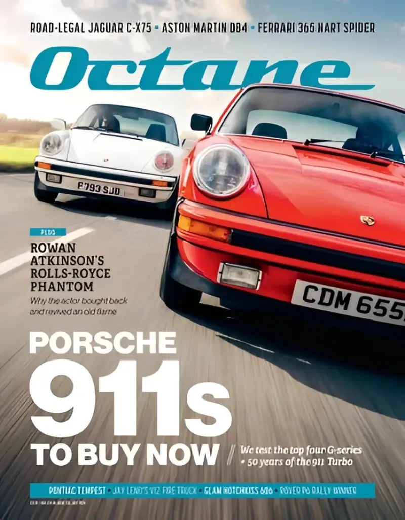 Classic Porsche 911 cars with black red pol rear bump in red and white colors