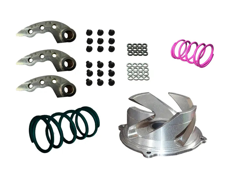 Assortment of clutch parts and springs for Straightline 182-123-RED rear bump black red vehicle drivetrain