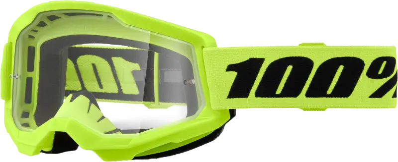 Strata 2 Goggle Neon Yellow Clear Lens - Powersports