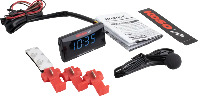 Super Slim Clock / Volt Meter Blue Display