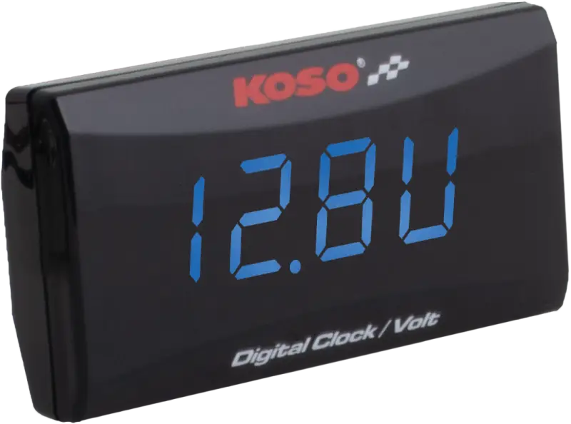 Super Slim Clock / Volt Meter Blue Display