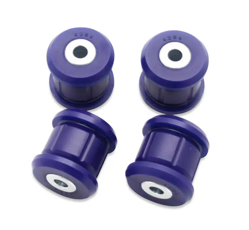 Four blue polyurethane bushings in SuperPro Lexus IS300 control arm bushing set