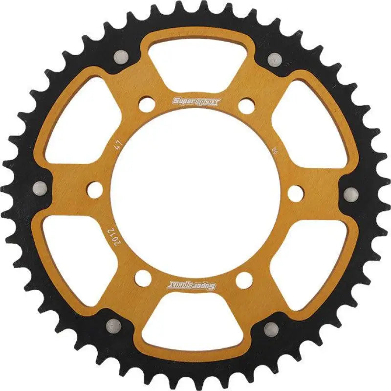 Rear Stealth Sprocket Alu/Stl 47T-525 Gld Tri