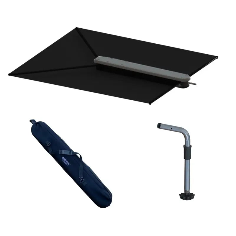 T10-3000-4 Taco Metals Shade Fin W/Black Fabric Bag & Rod - Boat Sunshade
