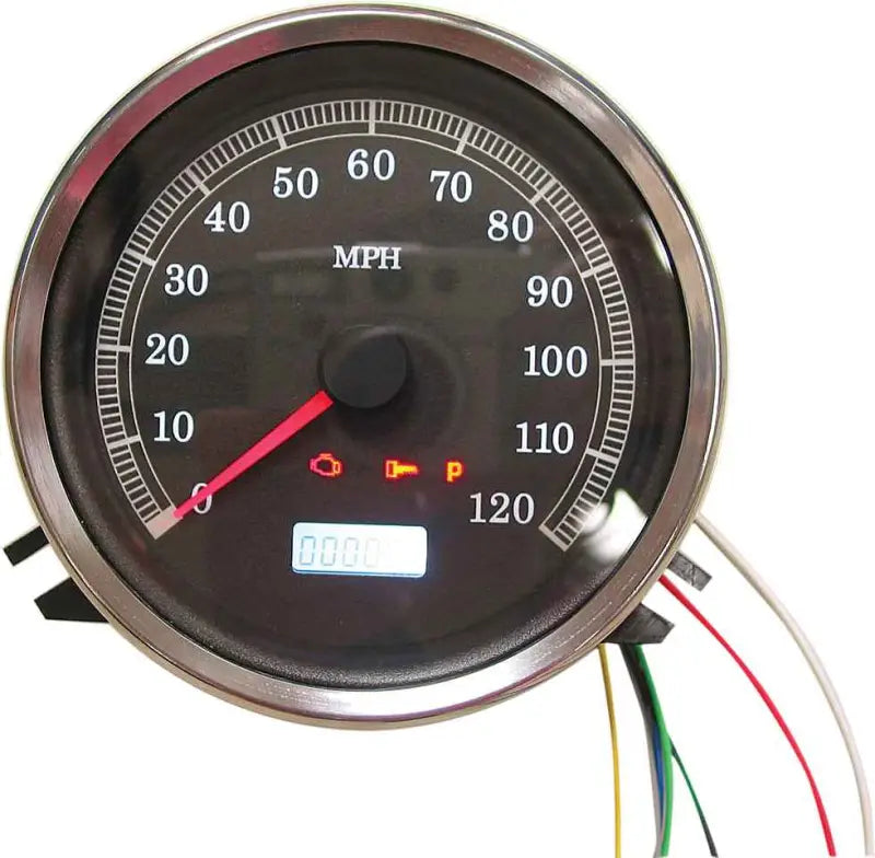 T21-6984-12 Electronic Speedo Black Face W/ 6 Spd