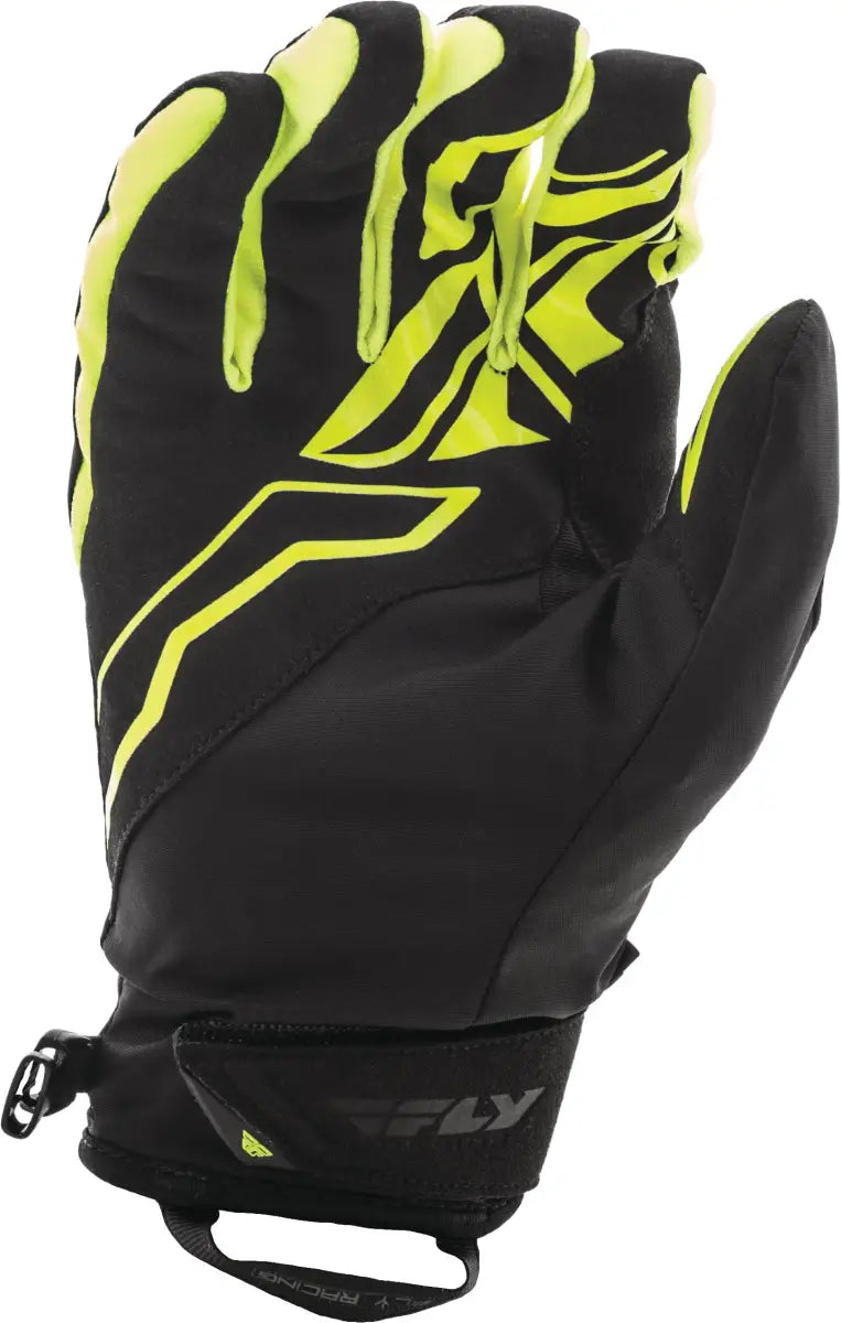 FLY RACING Title Gloves Black/Hi Vis Sz 07 for Powersports